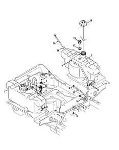 Fuel Tank Diagram and Parts List for Z-FORCESZ48 (17AIDGHB-17AIDGHB010)(2015) Cub Cadet Lawn Tractor